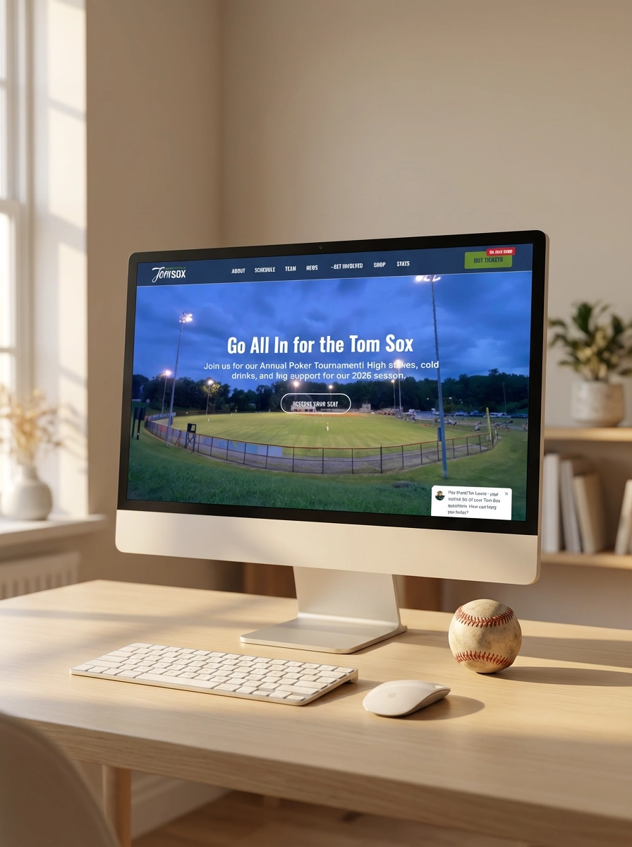 Tom Sox Website Screenshot