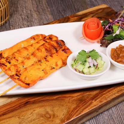 Chicken Satay  (4 skewers) at Royal Jasmine Thai Restaurant