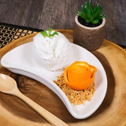 Homemade Coconut Ice Cream at Royal Jasmine Thai Restaurant