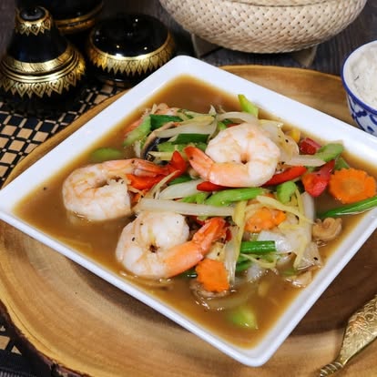 Pad Namman Hoi at Royal Jasmine Thai Restaurant