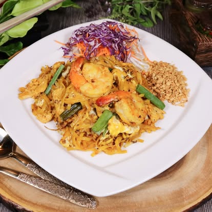 Pad Thai Chicken & Shrimp at Royal Jasmine Thai Restaurant