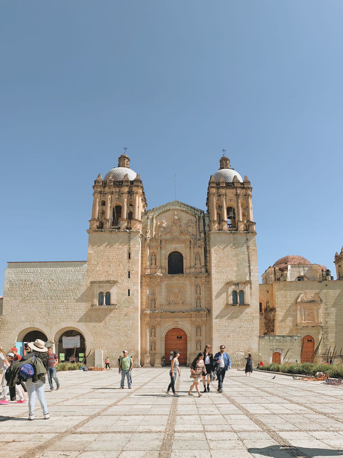The Templo de Santo Domingo and its stone plaza in Oaxaca City