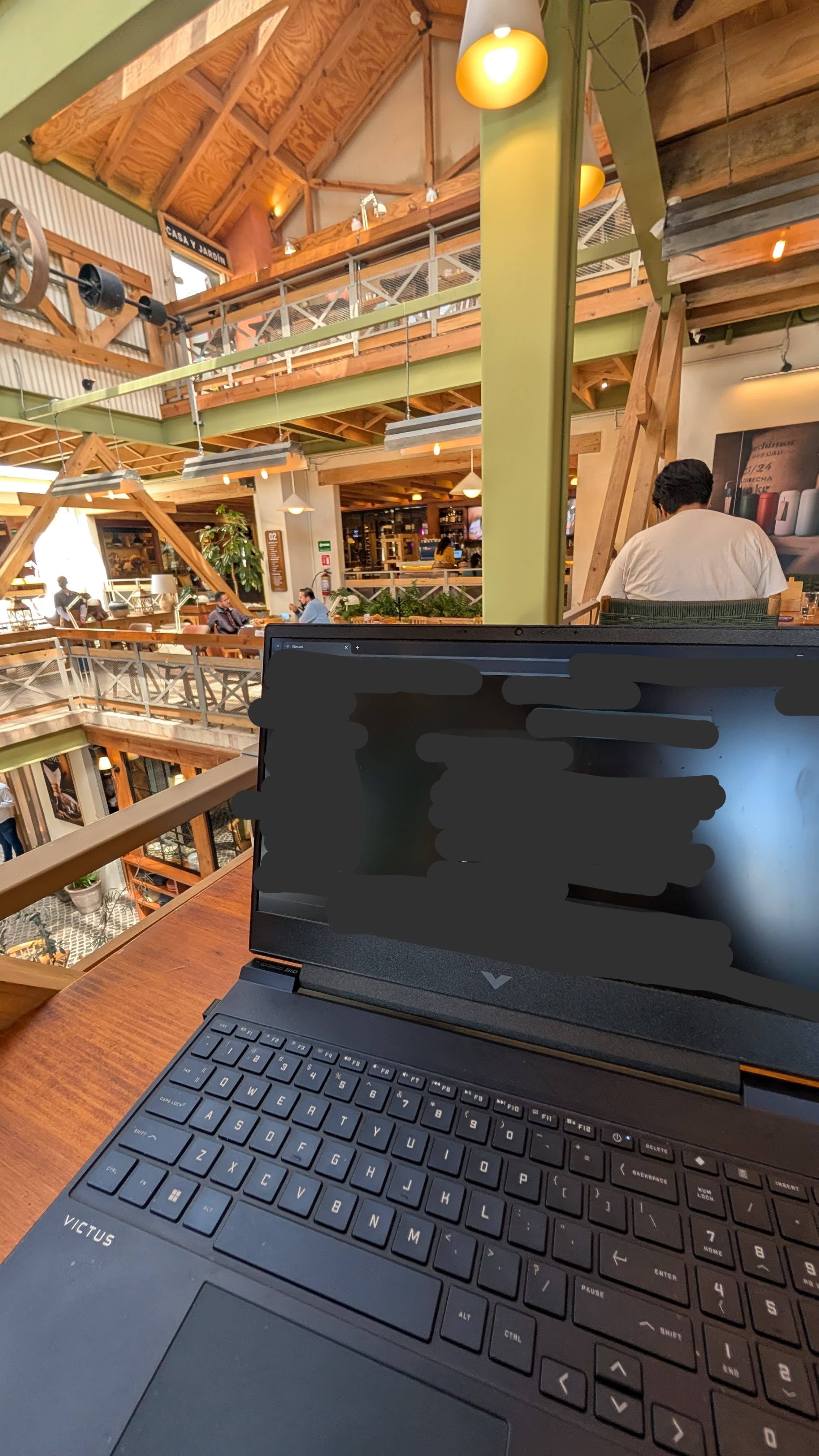 working on my laptop at historico cafe tostador in san cristobal de las casas chiapas