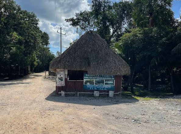 ticket office for the 3 cenotes near coba ruins