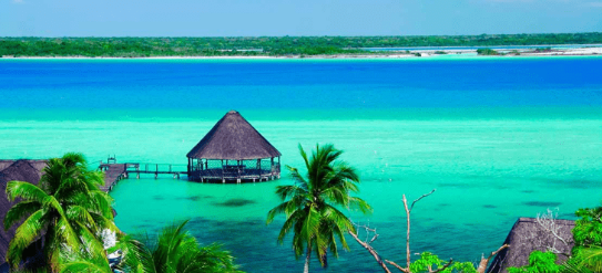 The seven shades of blue in Bacalar's lagoon, Mexico