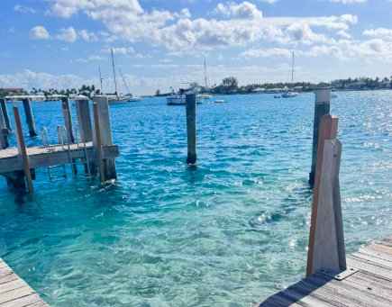 Private hotel dock with lagoon access in Bacalar, Mexico