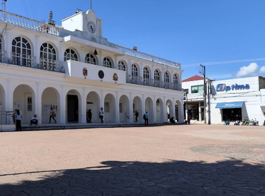 Municipal building at Parque Central in Ocosingo, Chiapas, Mexico