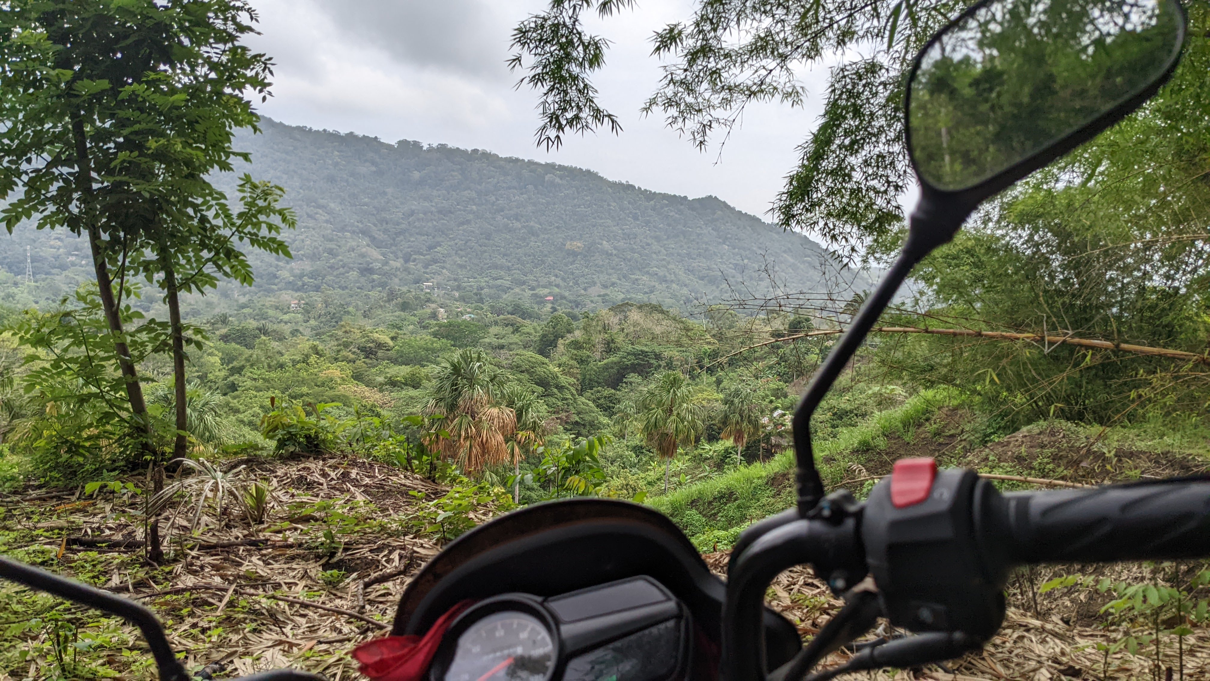Riding a backroad through ranch country near Ocosingo, Chiapas