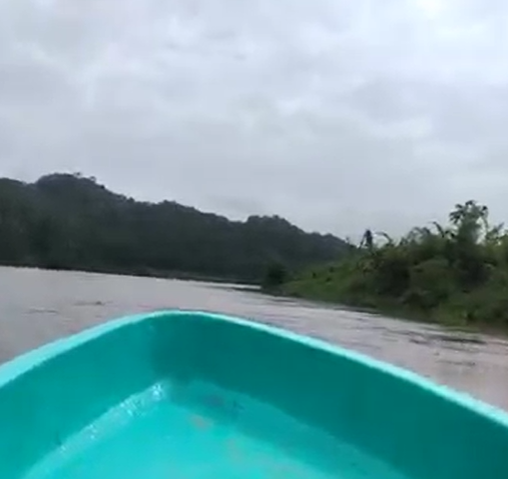 on the lancha from mexico to guatemala in frontera corozal