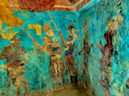 picture of bonampak mayan murals in lacandon jungle picture of bonampak mayan murals in lacandon jungle