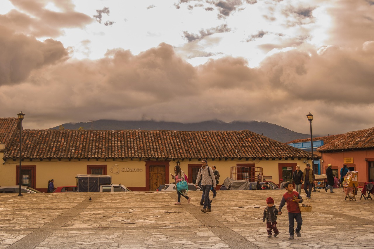 picture of a plaza in san cristobal de las casas, chiapas picture of a plaza in san cristobal de las casas, chiapas