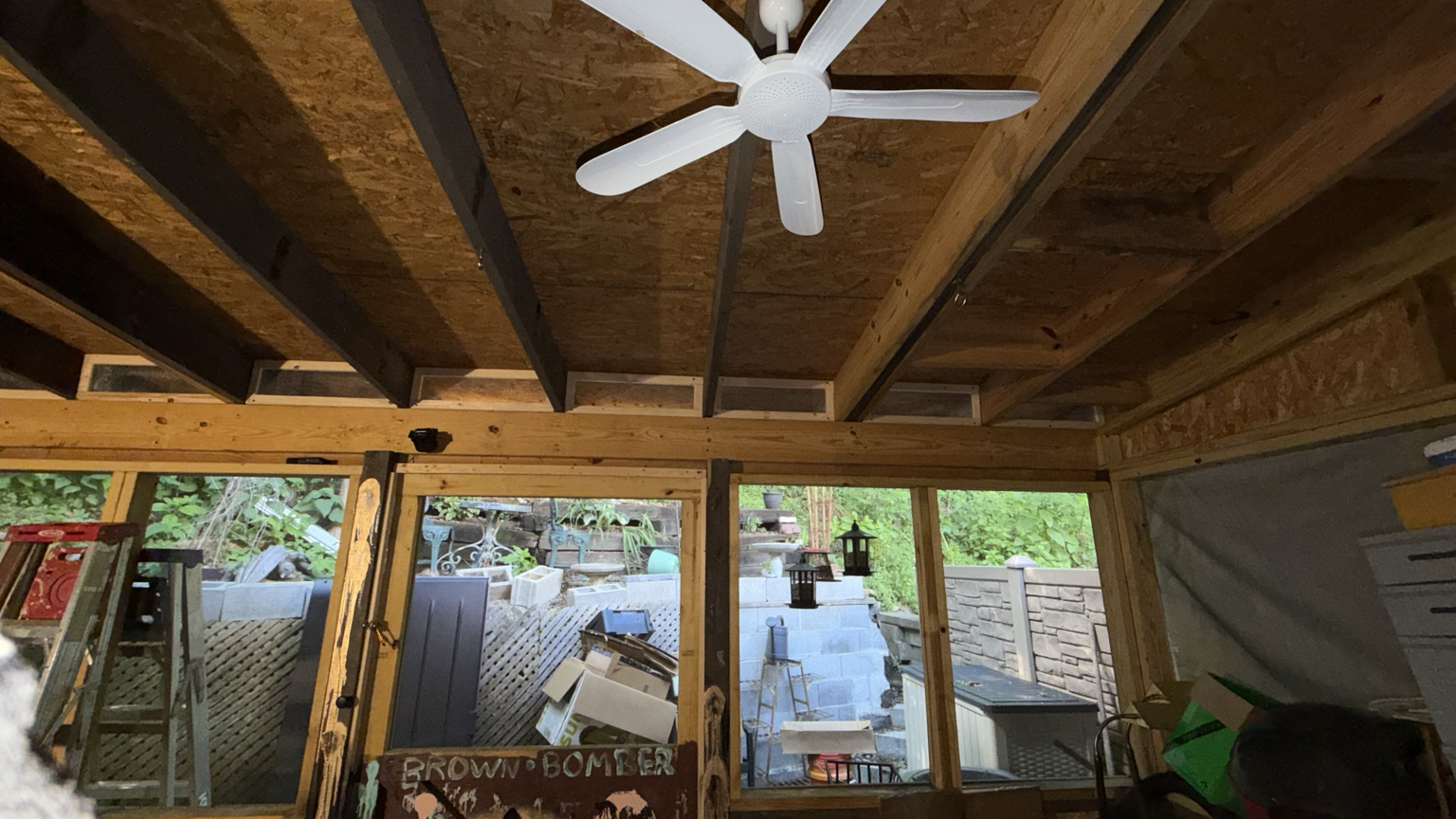 Custom galvanized mesh porch screen