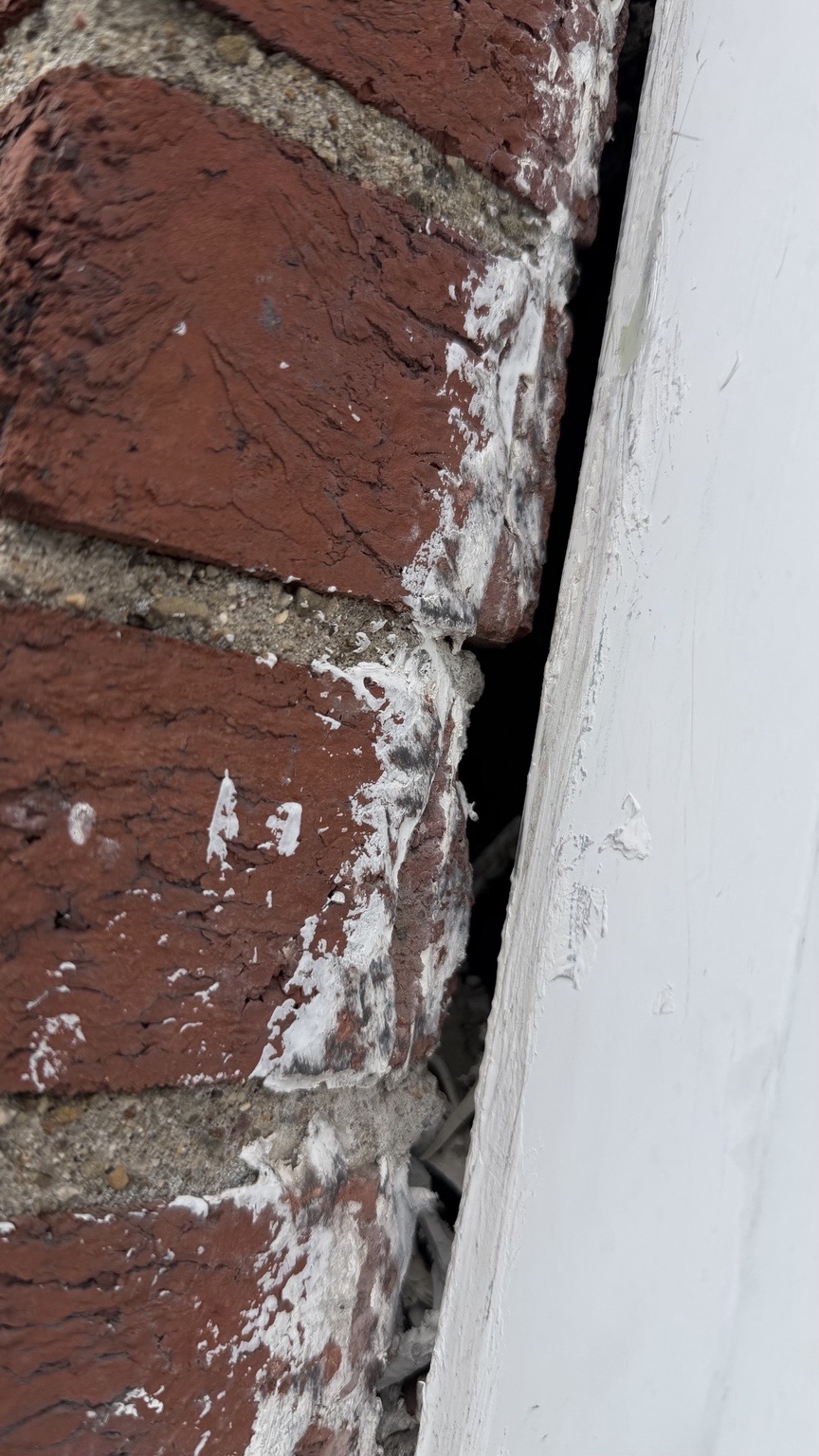 Window after caulking removed