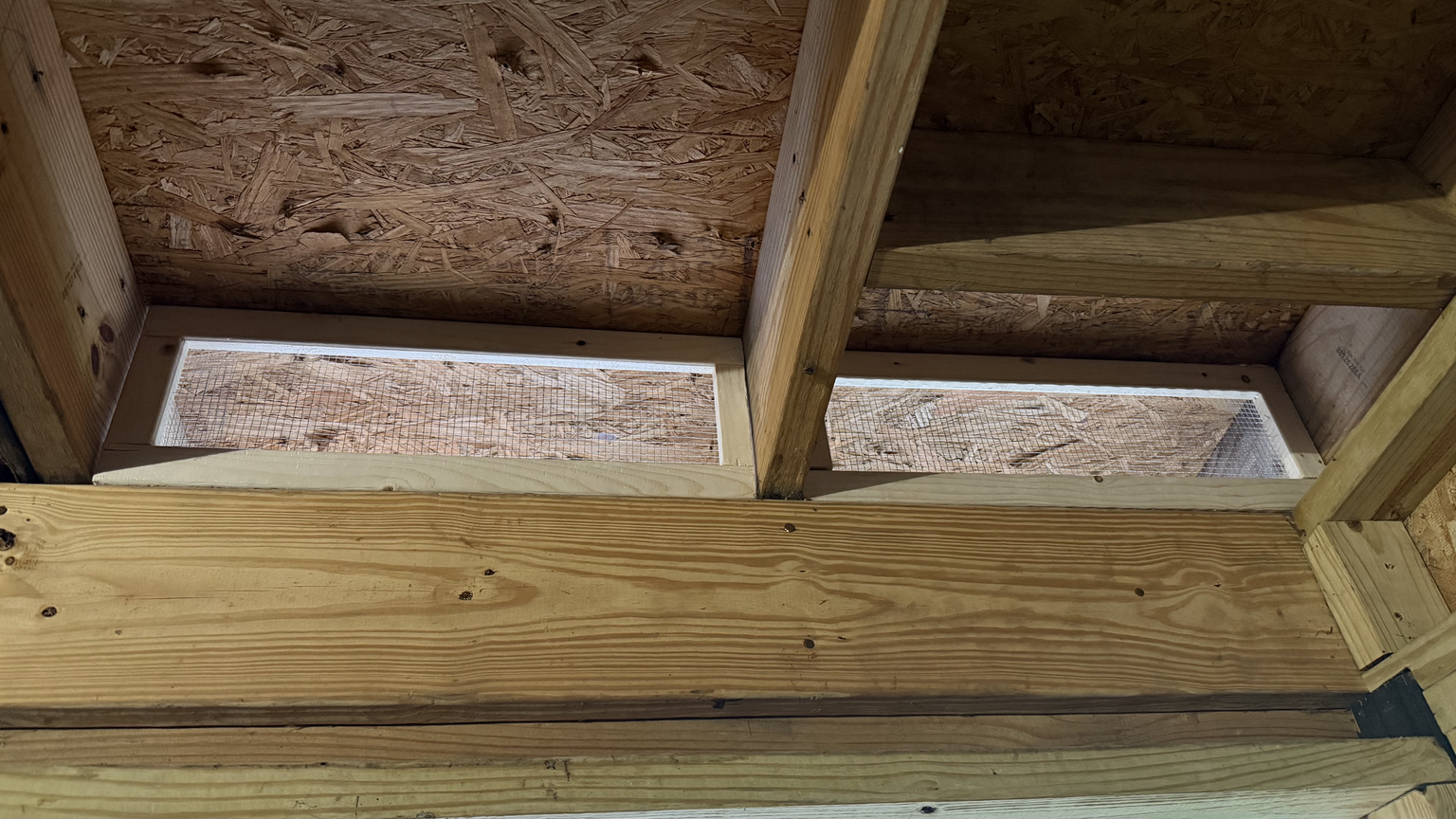 Custom galvanized mesh porch screen