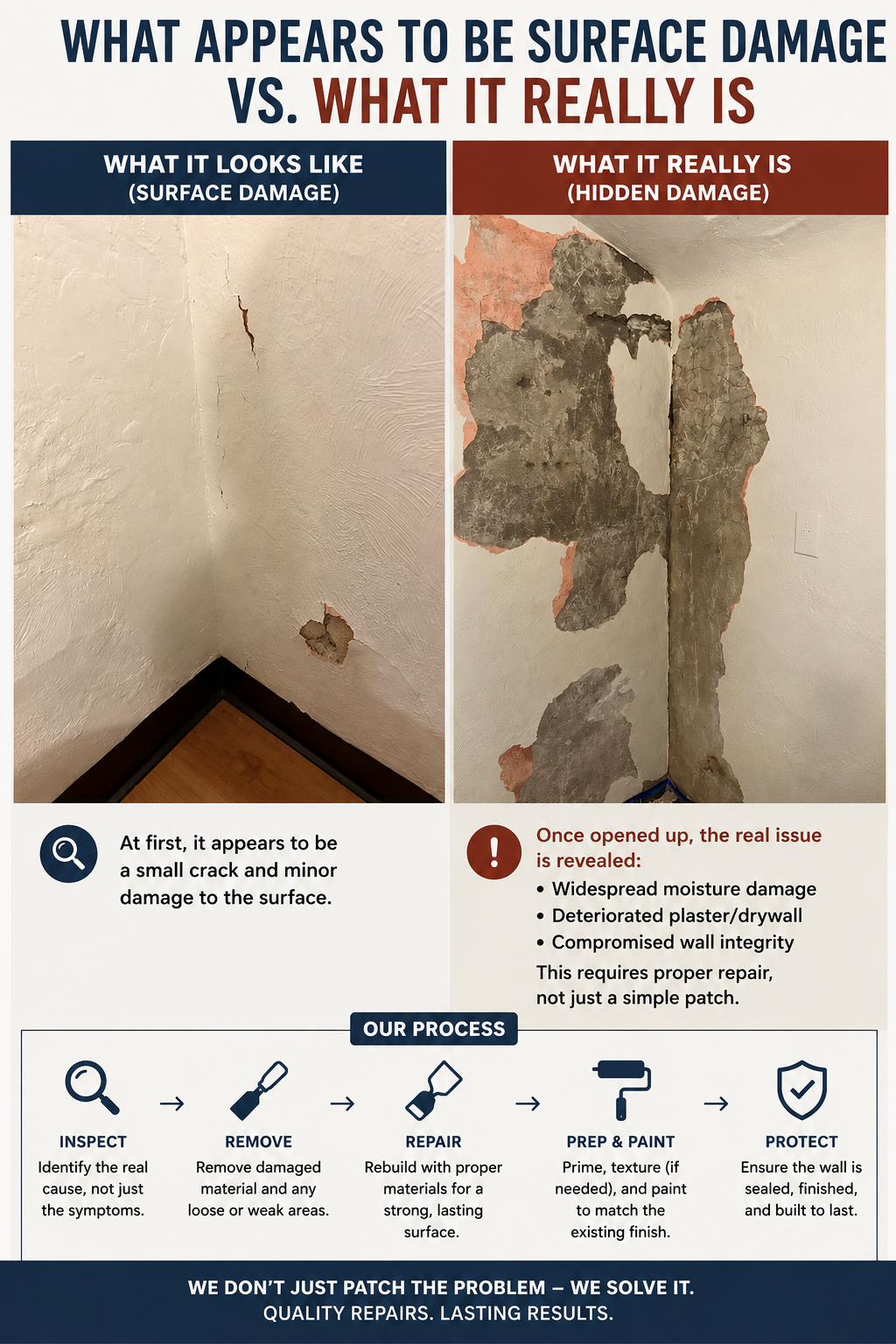 Window caulking removed