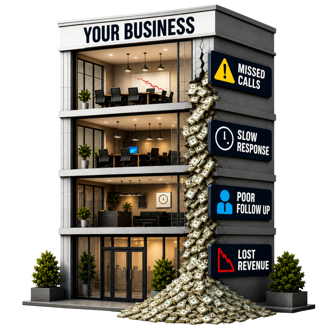 Business building leaking money