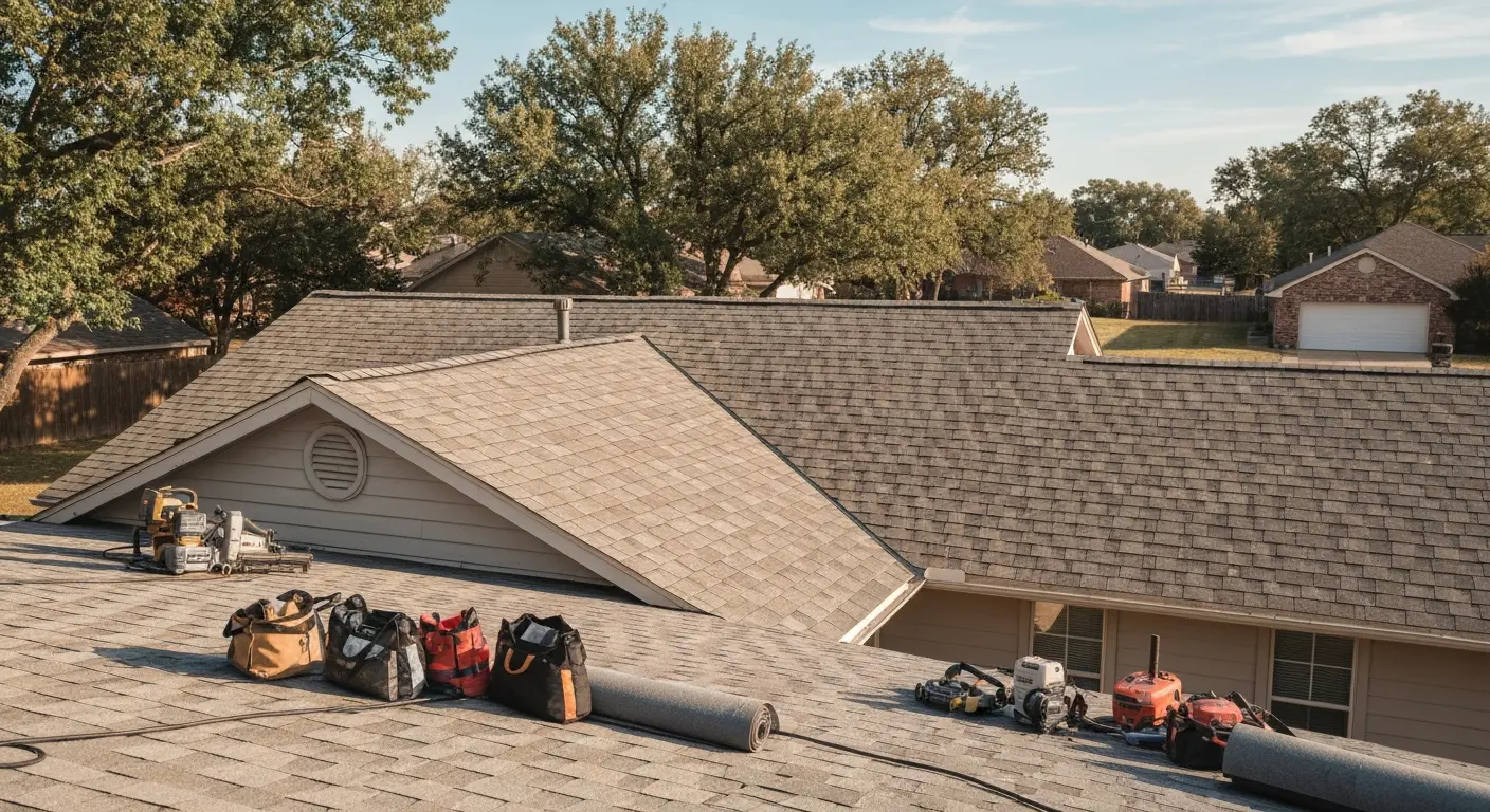 Residential roofing installation