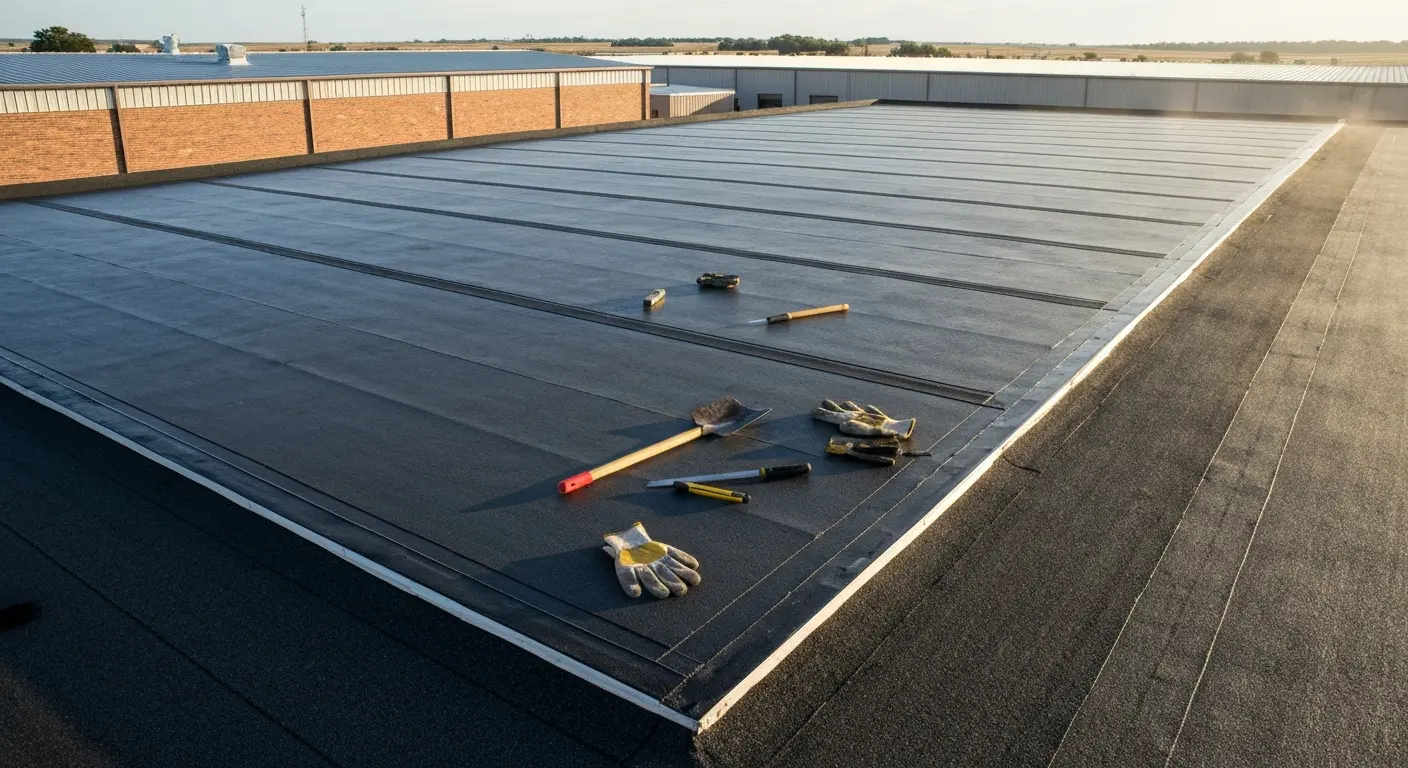 Commercial roof installation