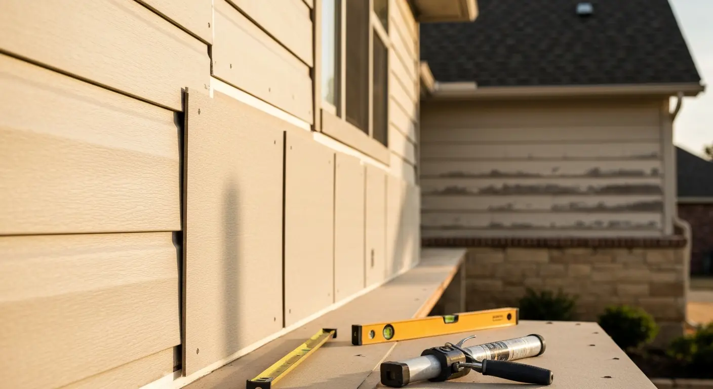 Siding panel repair in Norman