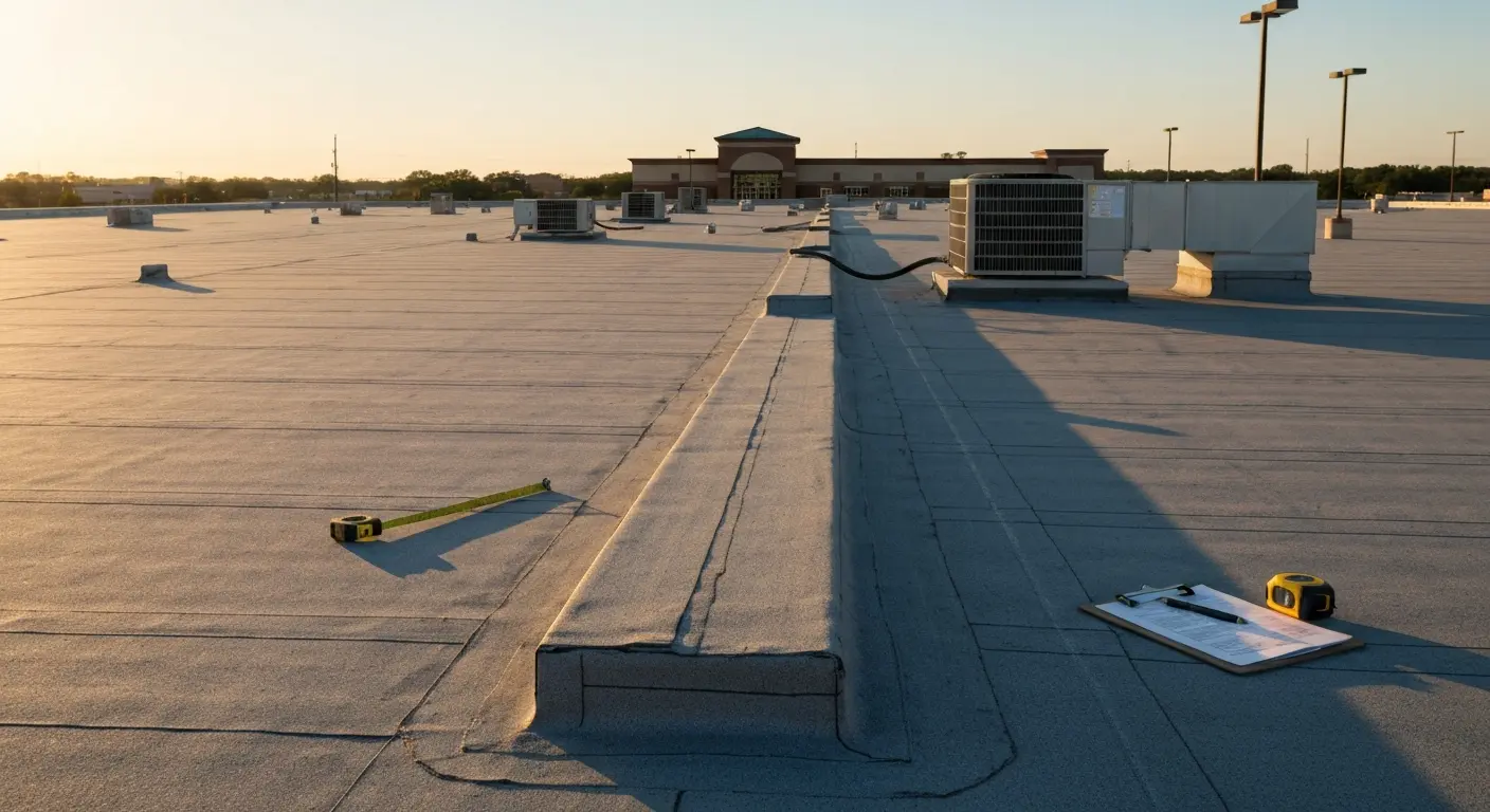 Commercial flat roof