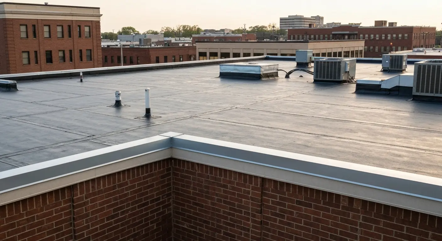 Commercial flat roof