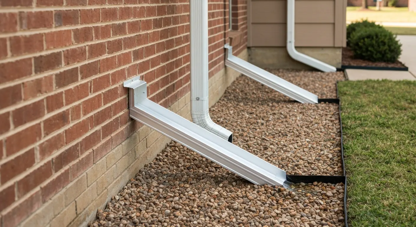 Downspout installation detail
