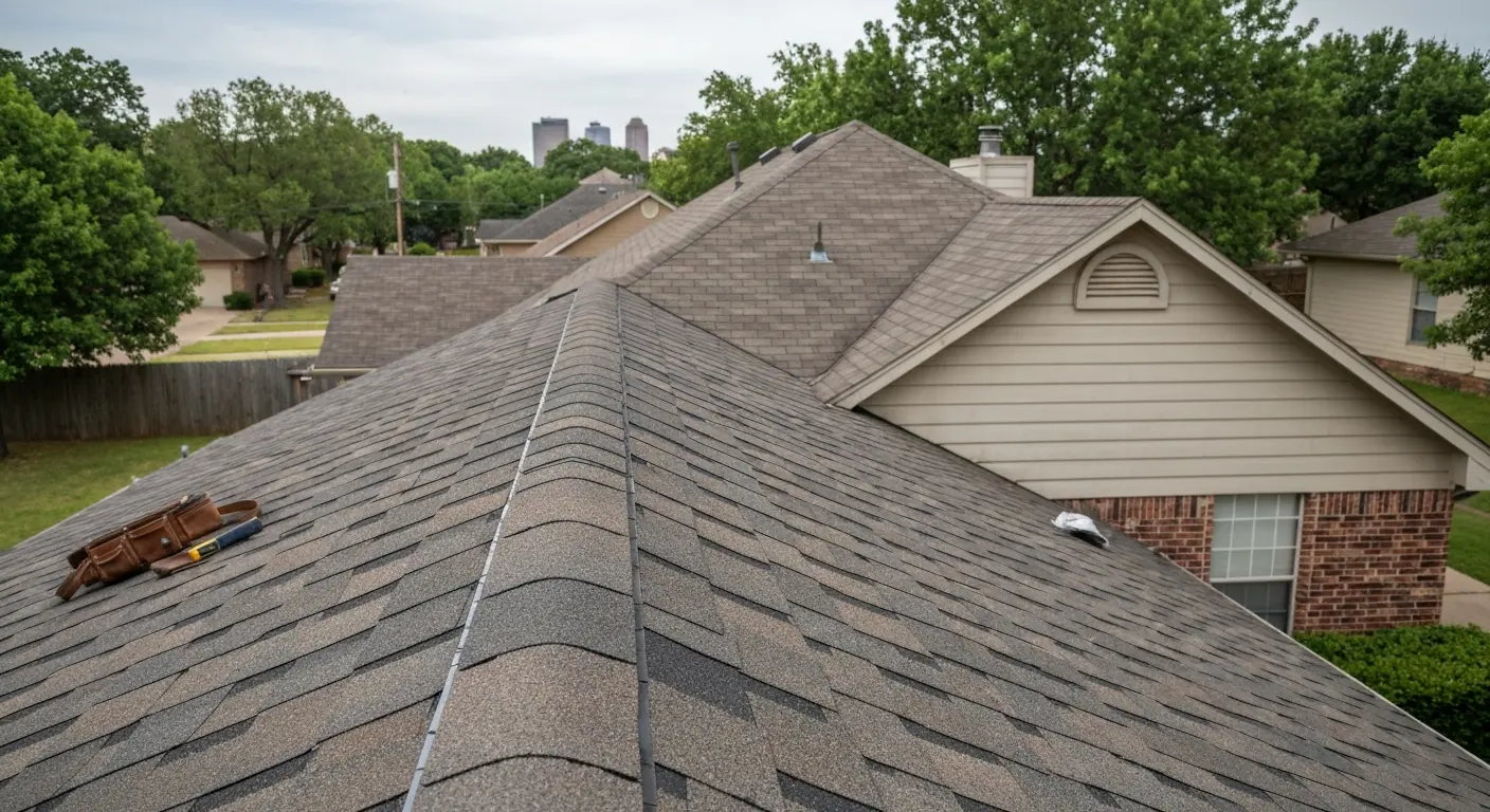 Residential roof installation in Edmond