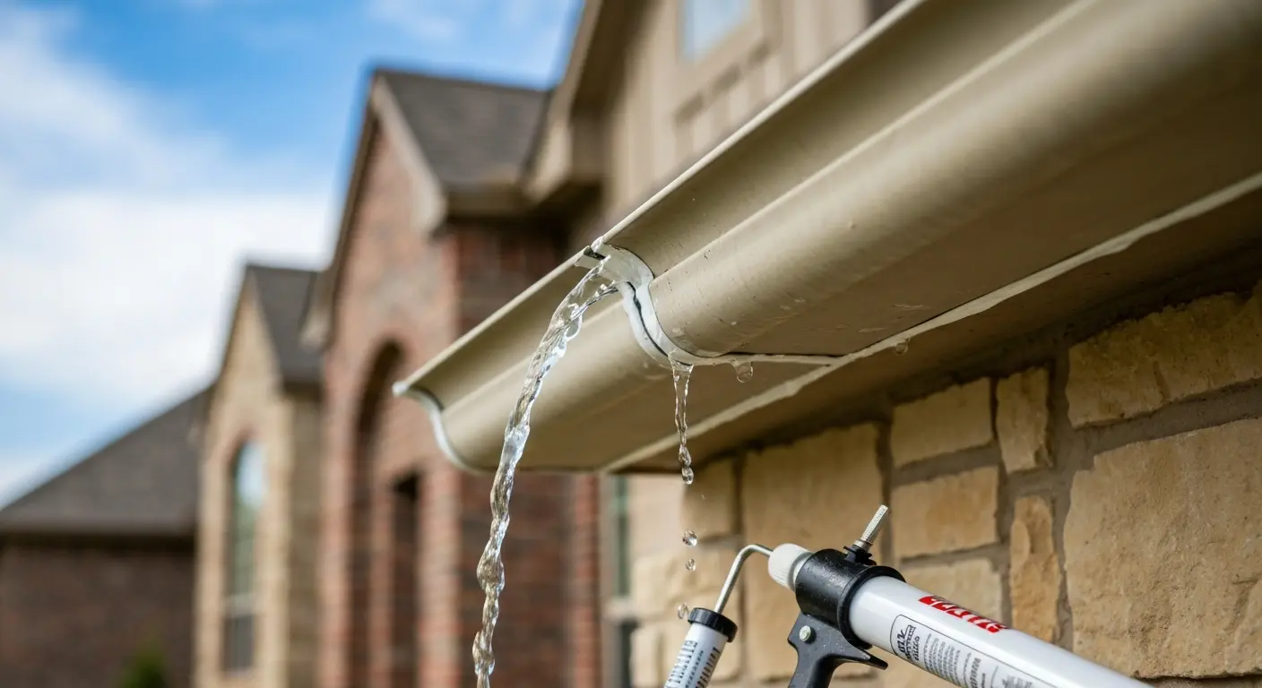 Gutter leak sealing service