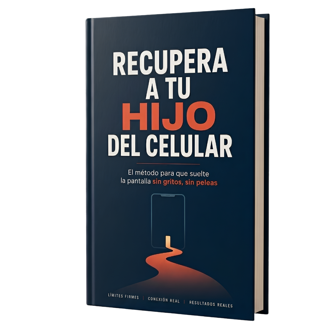 Mockup del ebook Recupera a tu Hijo del Celular