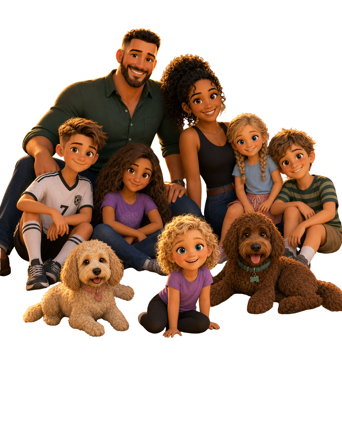 The Frankie's Family blended household, illustrated.