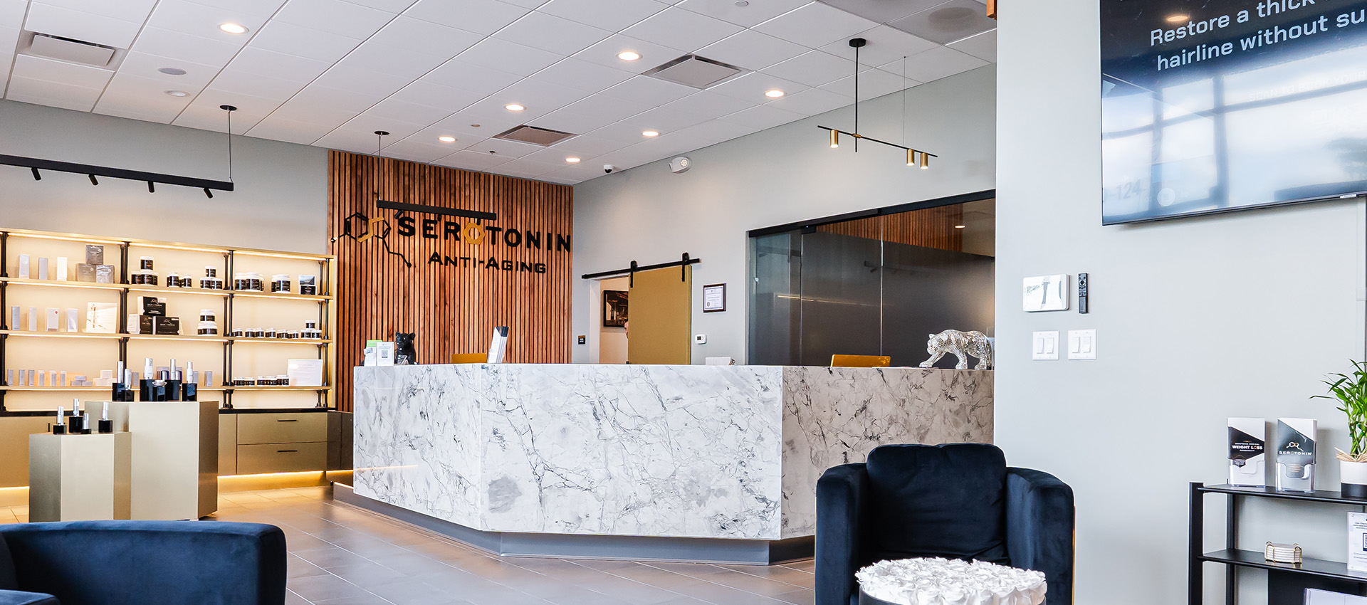 Finished commercial interior space