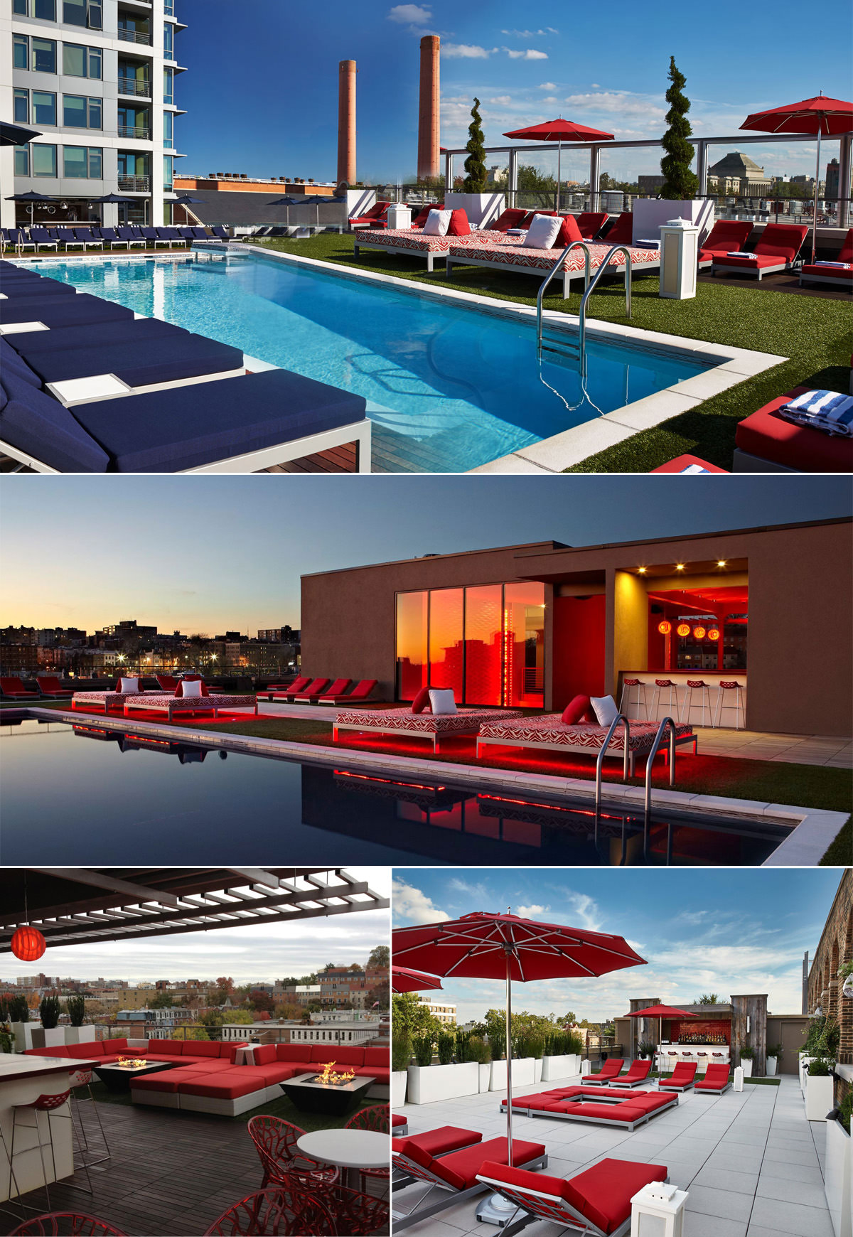 Penthouse Pool & Lounge — project photo collage