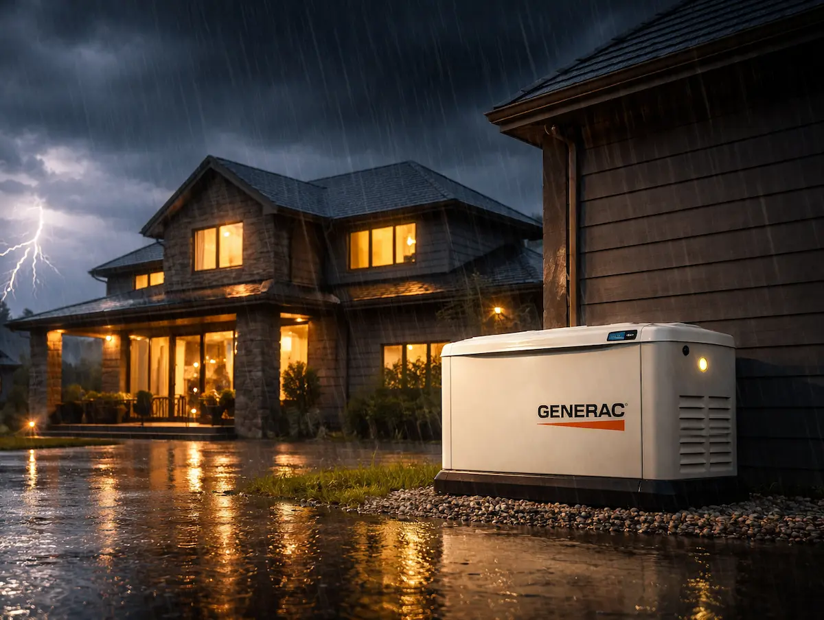 Houston home protected by Generac generator