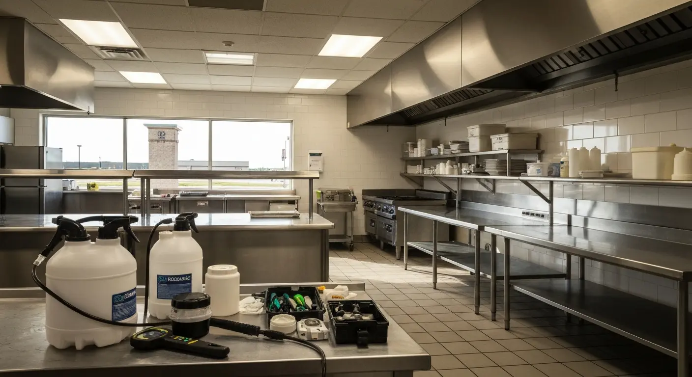 Commercial pest control treatment