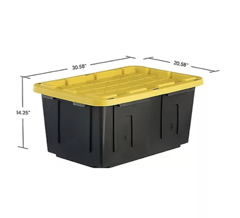 27-Gallon Lockable Storage Tote