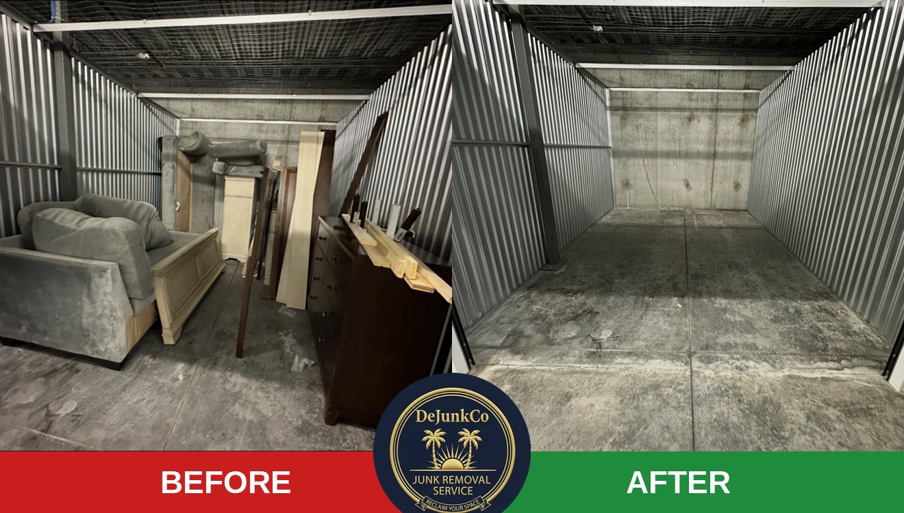 DeJunkCo garage cleanout before and after