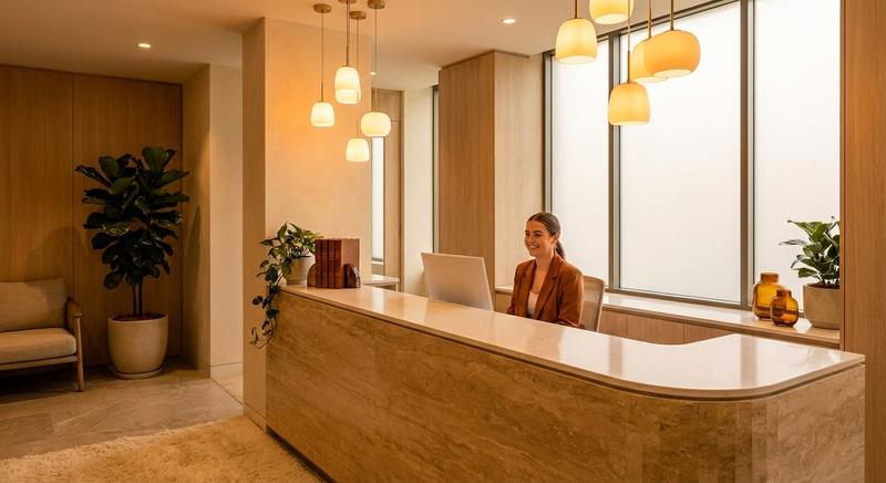 A welcoming clinic front desk