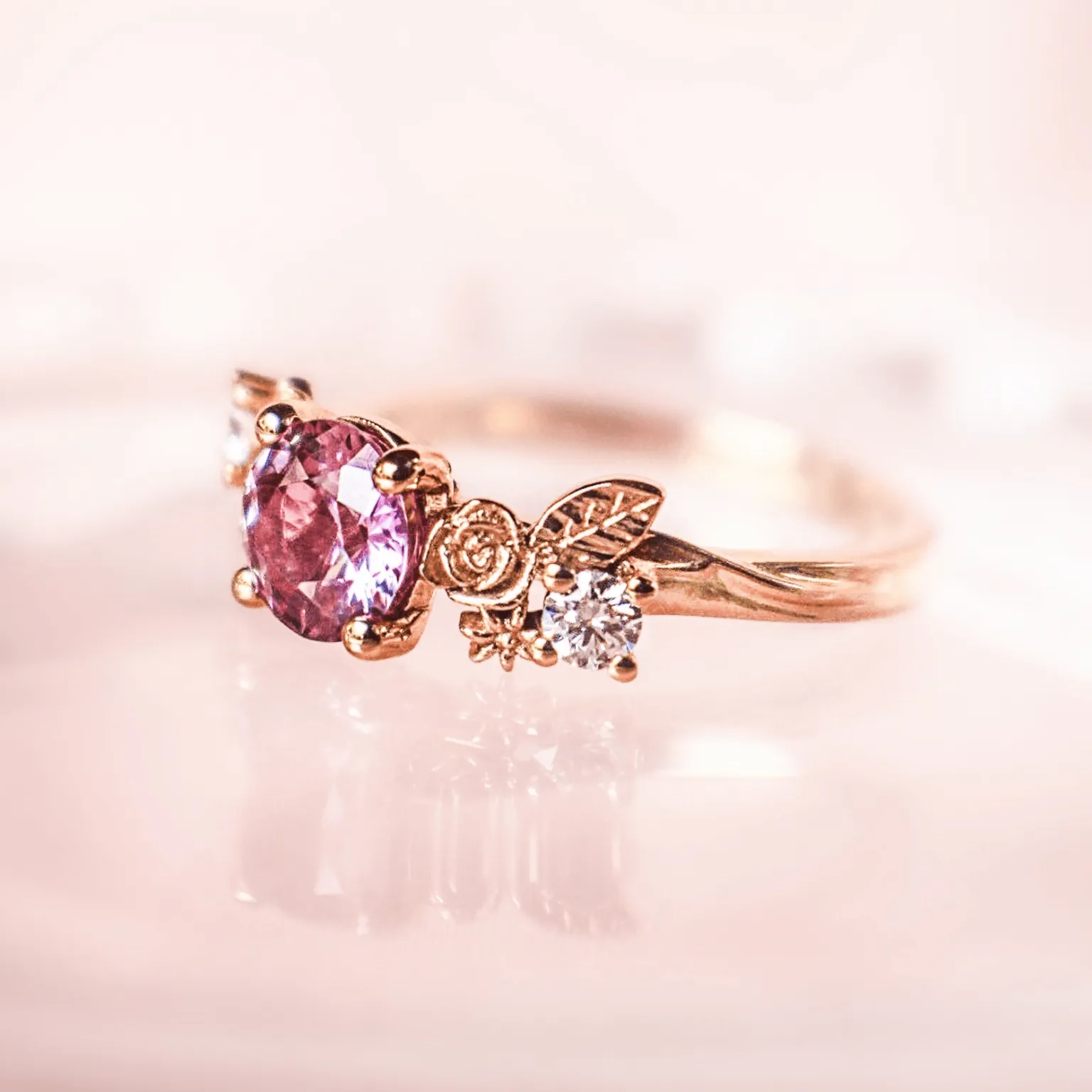 Pink Sapphire Floral