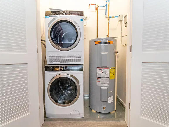 In unit washer and dryer