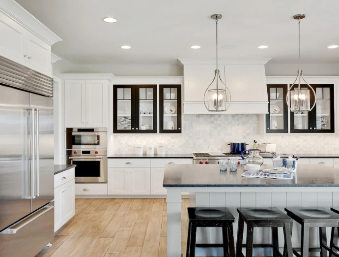 Full kitchen remodel with custom cabinetry, countertops, and spacious layout in Elmsford NY.