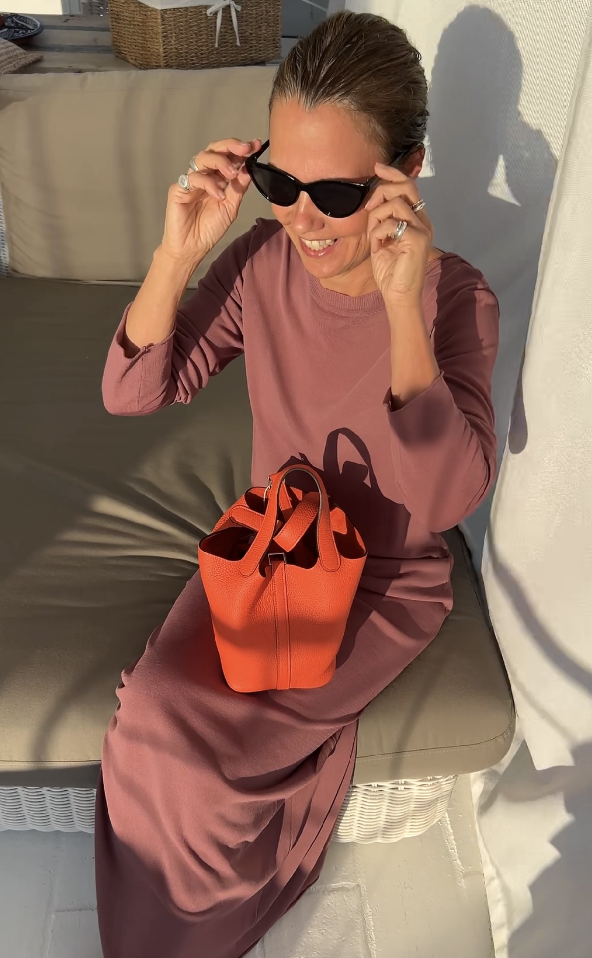 Mala Hermès Picotin laranja