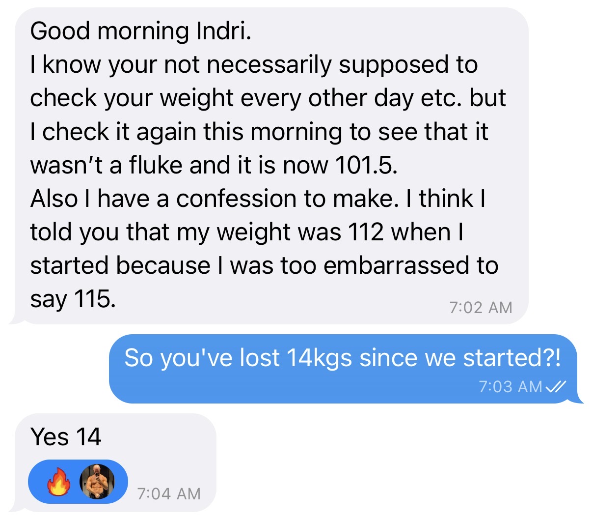 Client message