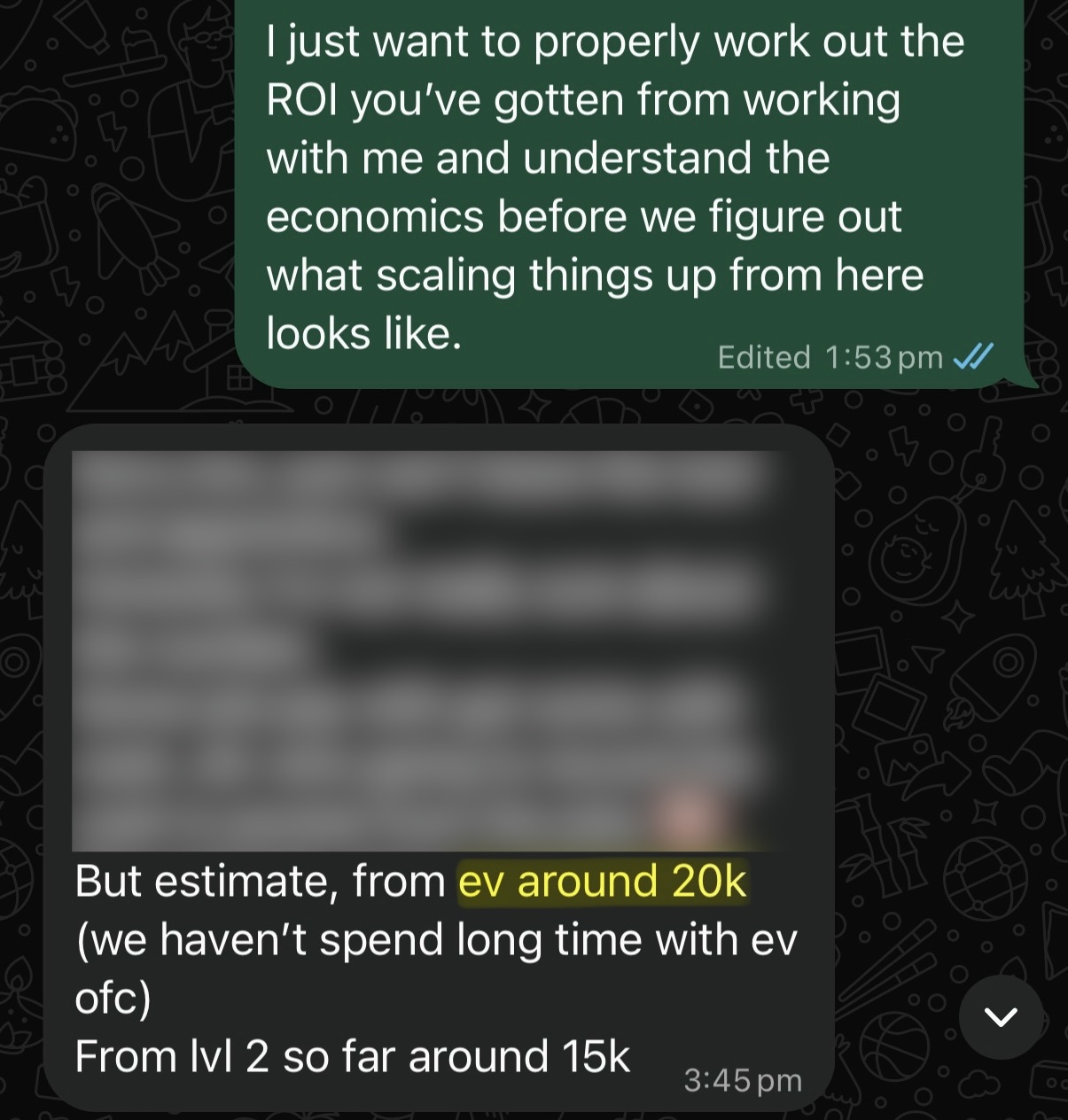 Client message about EV charger jobs from the campaign
