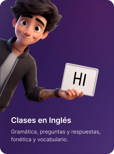 Clases en Inglés: gramática, preguntas y respuestas, fonética y vocabulario.