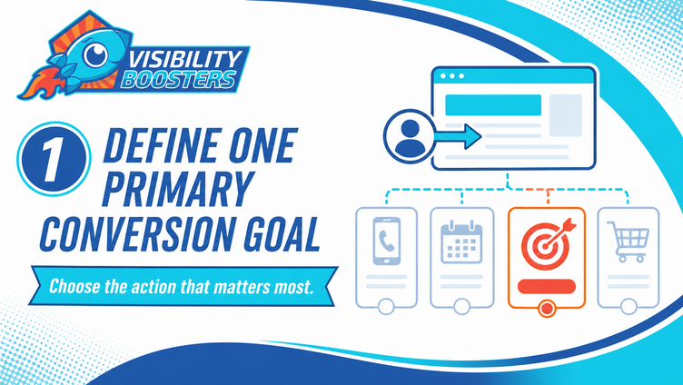 Define one primary conversion goal for your business website. Define one primary conversion goal for your business website.