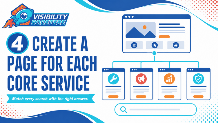 Create a dedicated website page for every core service Create a dedicated website page for every core service
