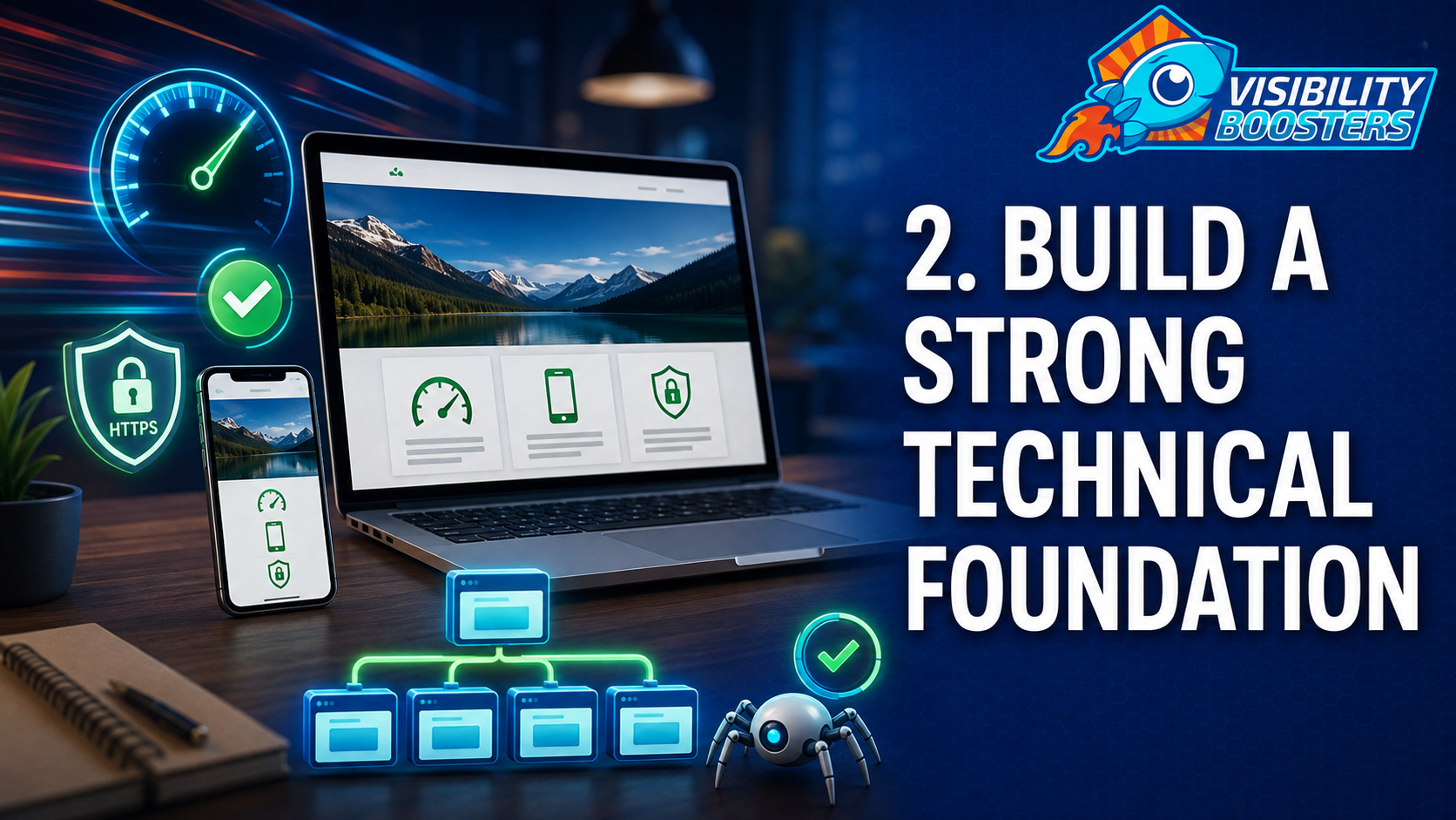Build a strong technical SEO foundation with speed, security and crawlability - Visibility Boosters