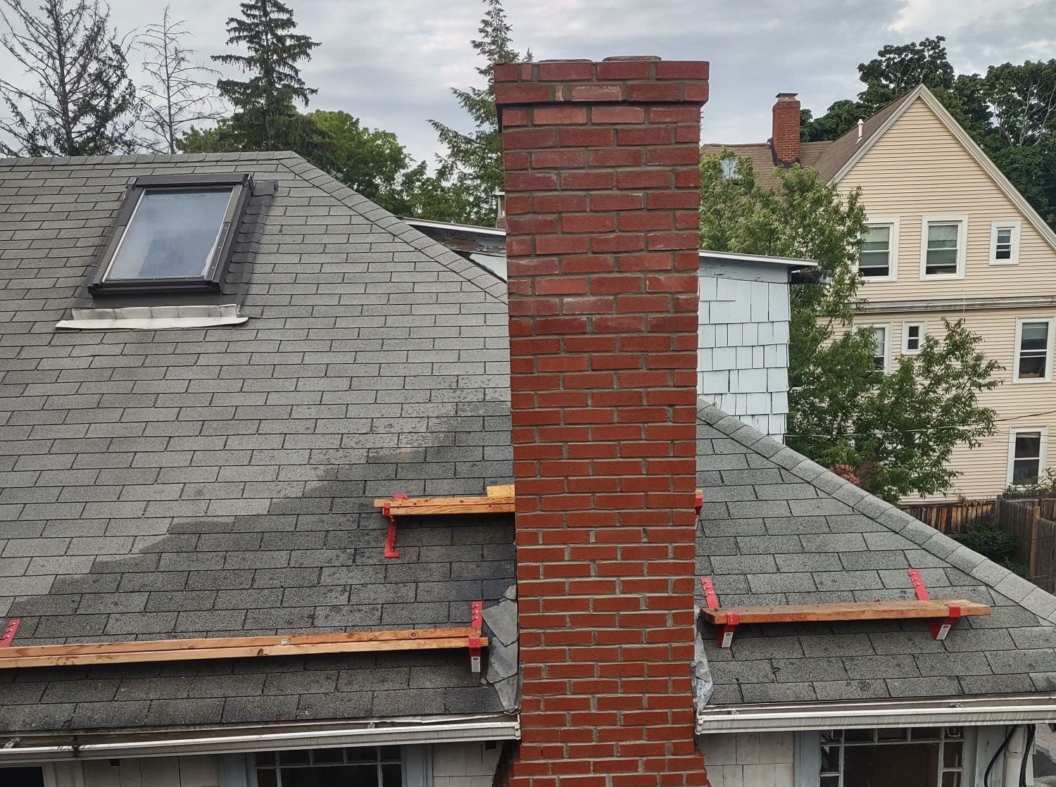 Chimney flashing and crown repair Boston MA