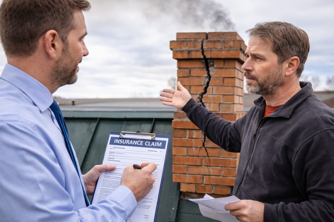 cracked chimney flue cracked chimney flue