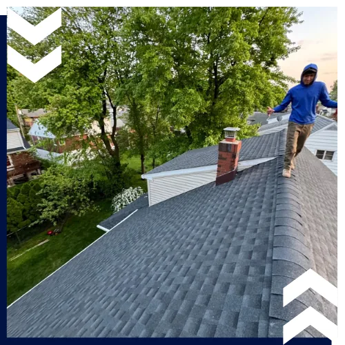 1. Skilled roofing team performing expert Roofing Installation in New City, NY. 2. Professional asphalt roof installers in New City, NY ensuring long-lasting results.